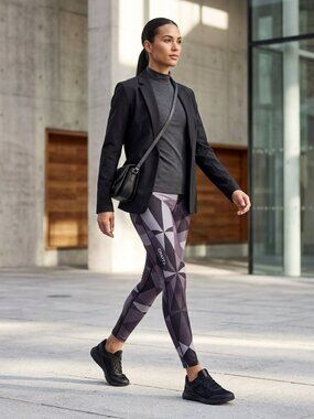 Under Armour Purple Geometric Compression Leggings Size S
